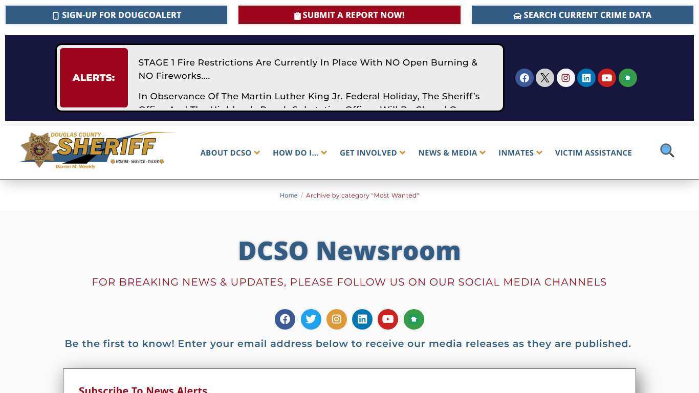 Most Wanted - Douglas County Sheriff's Office